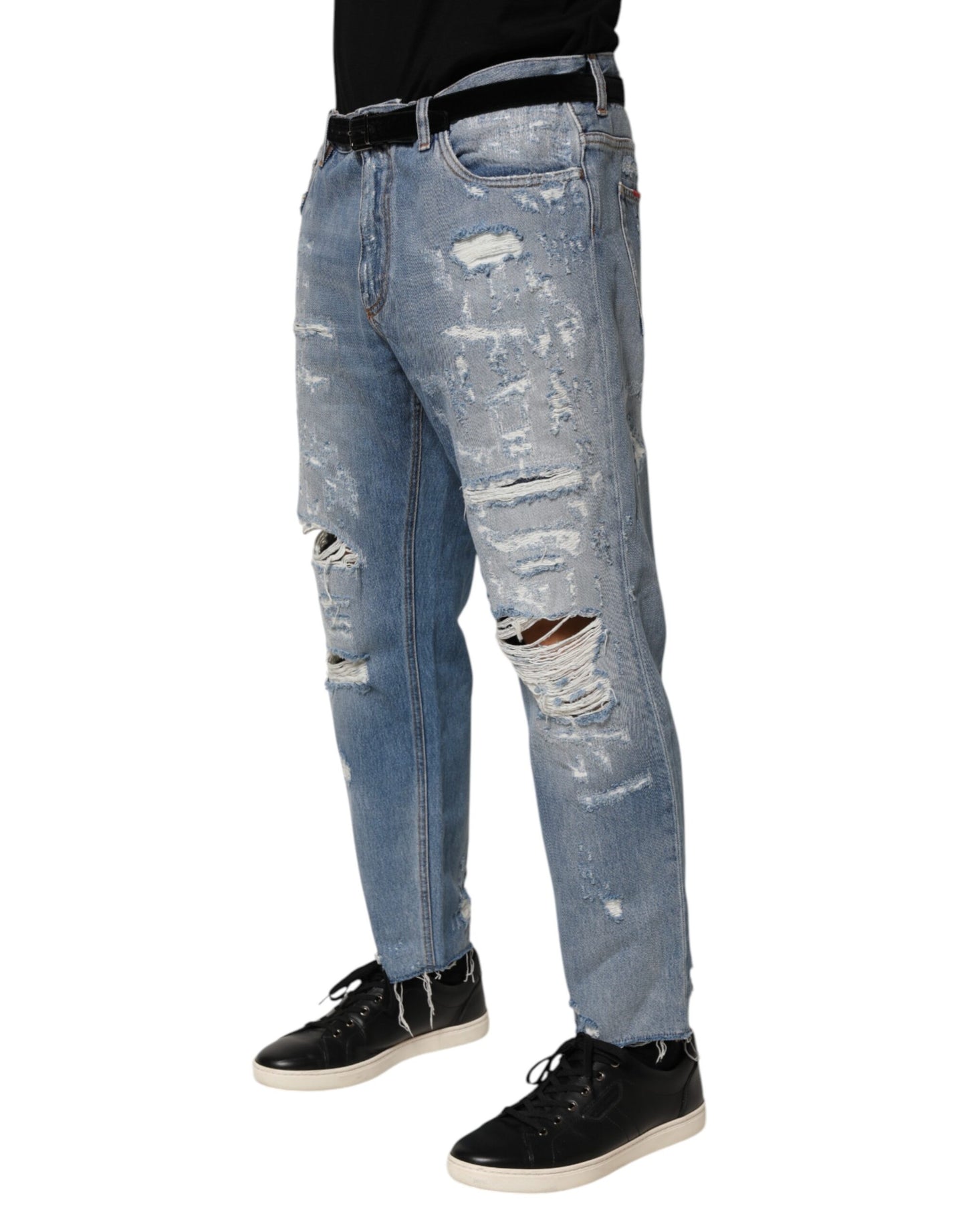 Vaqueros Dolce & Gabbana azul efecto desgastado con rotos