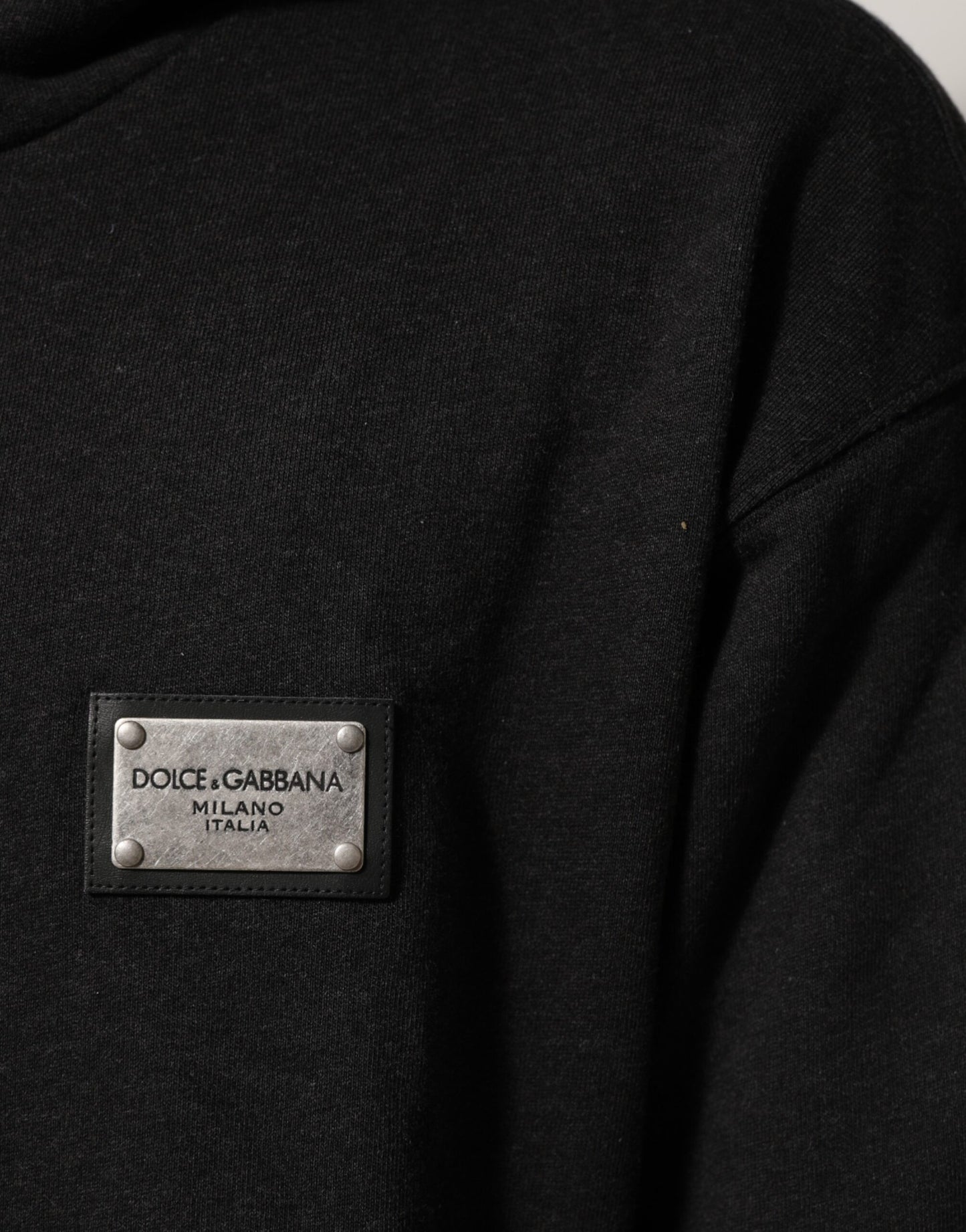 Sudadera con capucha y cremallera completa con logo negro de Dolce & Gabbana