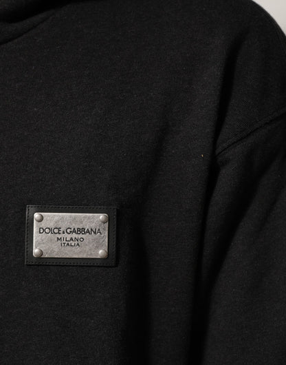 Sudadera con capucha y cremallera completa con logo negro de Dolce & Gabbana
