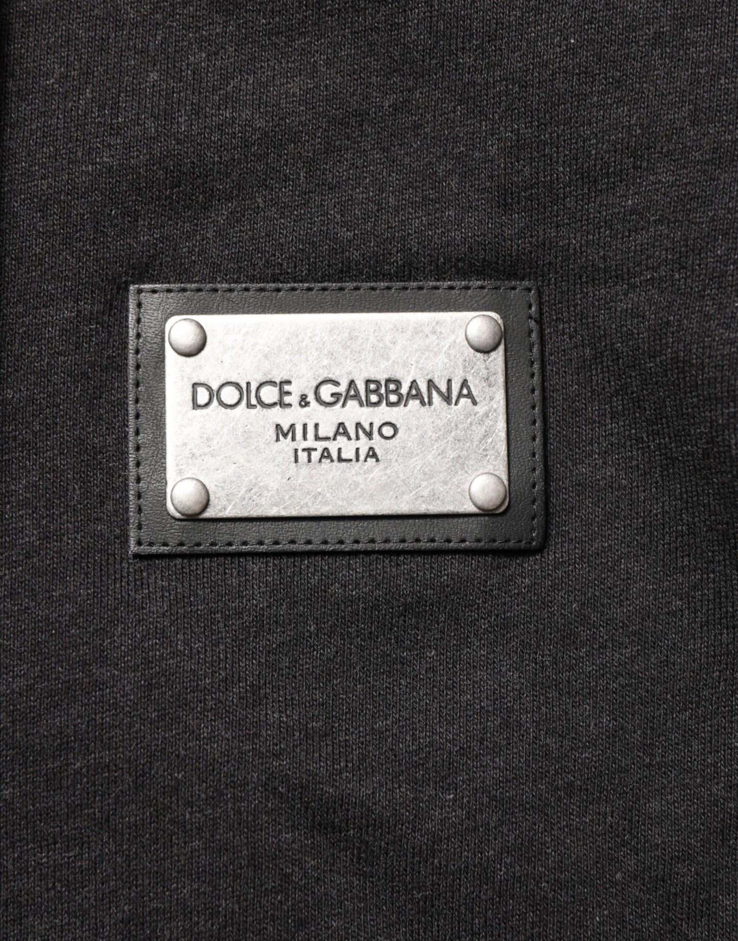 Sudadera con capucha y cremallera completa con logo negro de Dolce & Gabbana