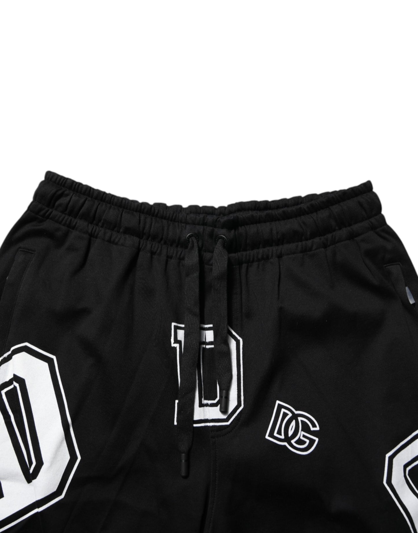 Dolce & Gabbana Bermuda Corta Casual de Algodón con Logotipo Negro