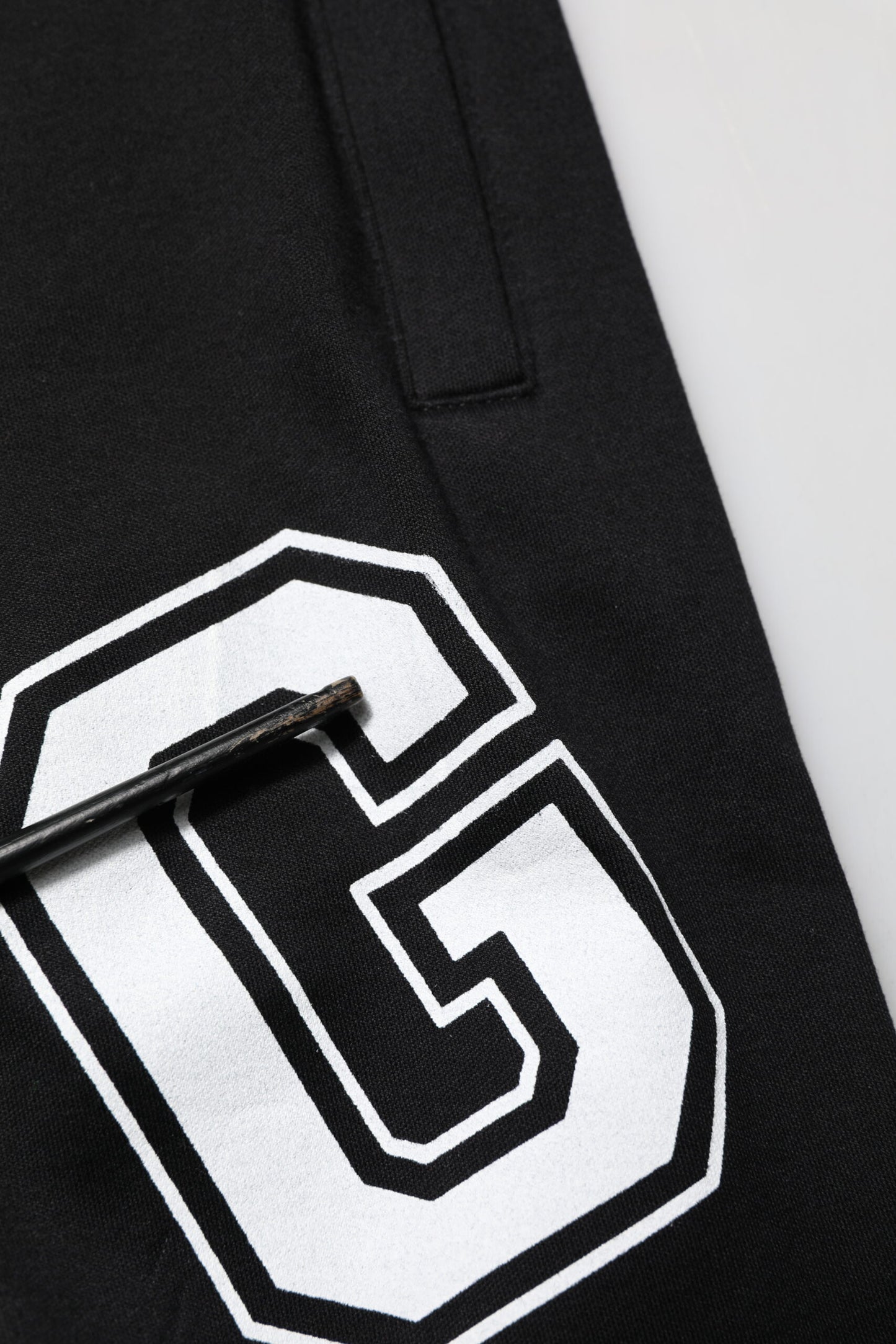 Dolce & Gabbana Bermuda Corta Casual de Algodón con Logotipo Negro