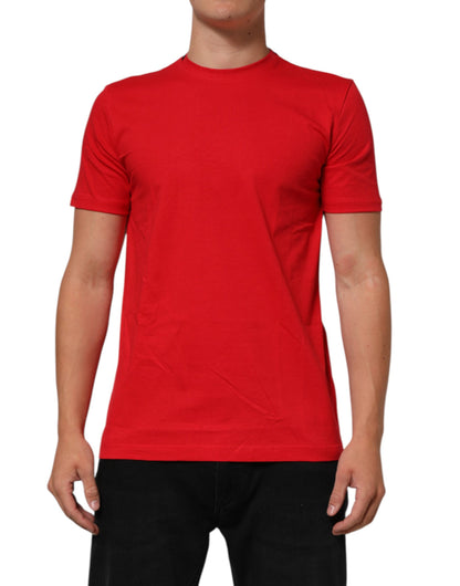 Dolce & Gabbana Camiseta roja de cuello redondo de algodón Goodluck 2023