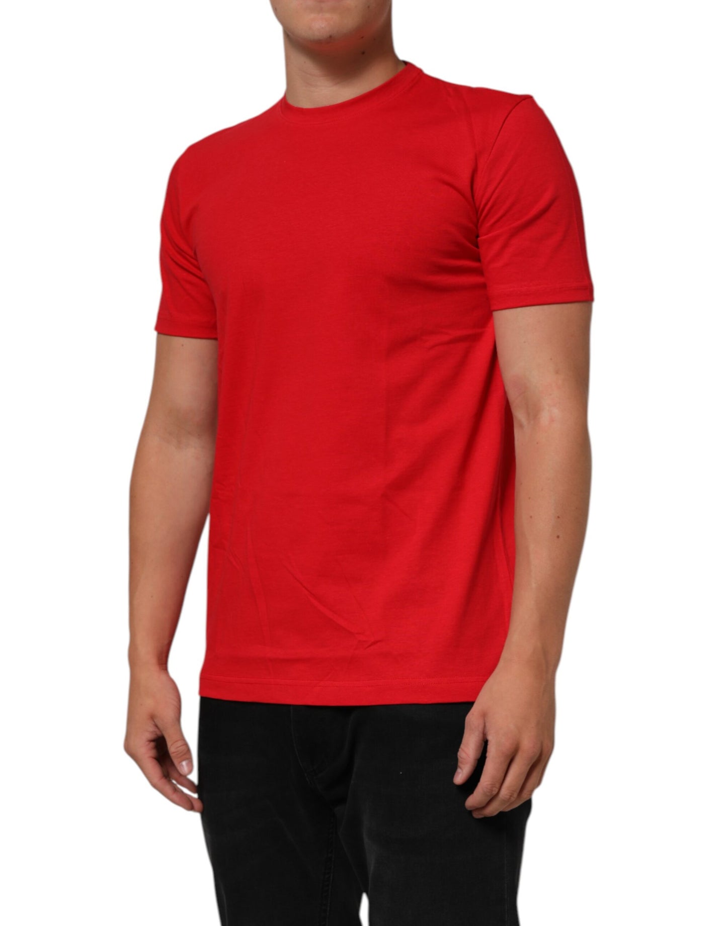 Dolce & Gabbana Camiseta roja de cuello redondo de algodón Goodluck 2023