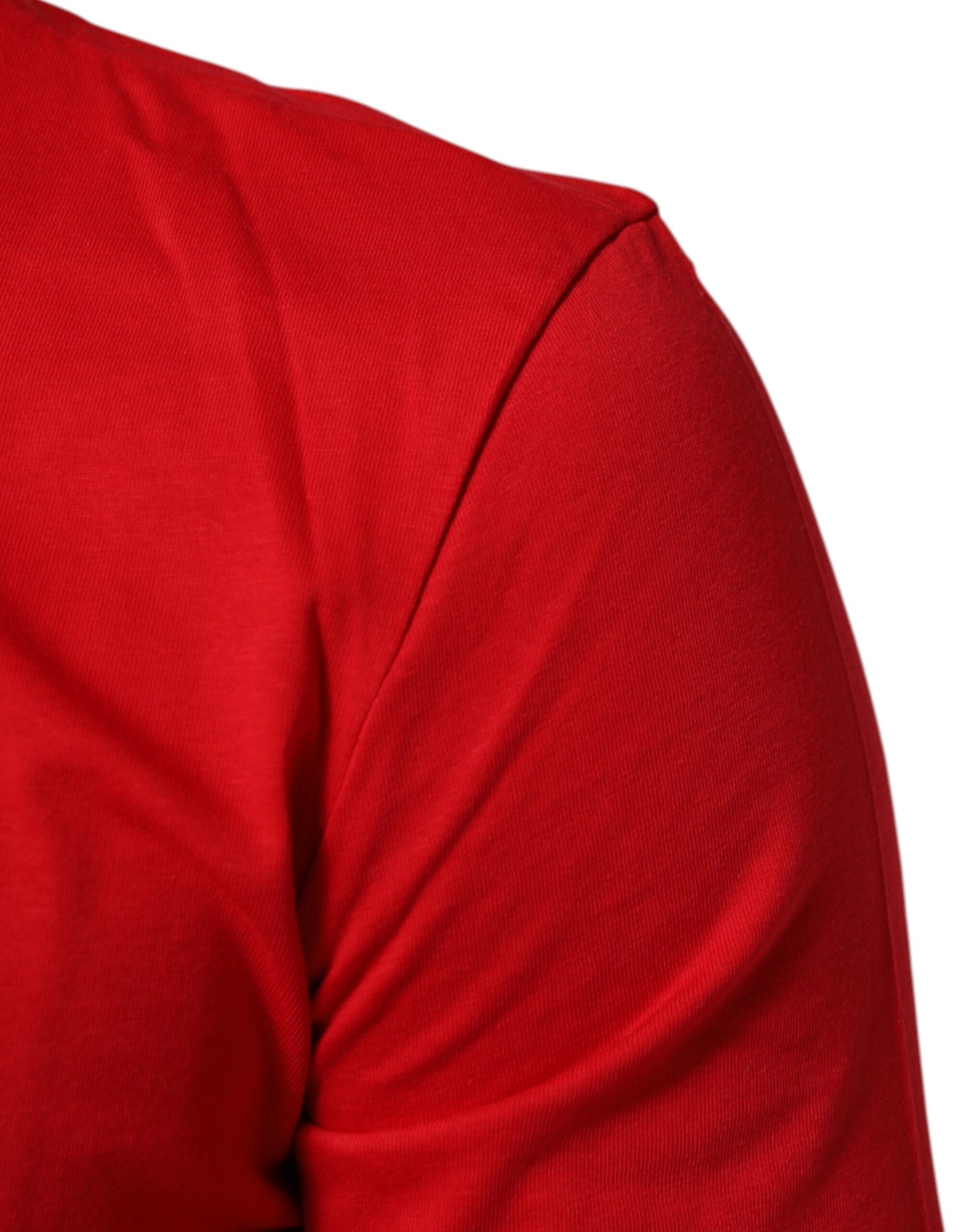 Dolce & Gabbana Camiseta roja de cuello redondo de algodón Goodluck 2023
