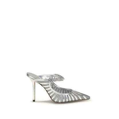 Zapatos de tacón Jimmy Choo de cuero plateado