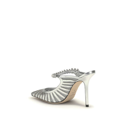 Zapatos de tacón Jimmy Choo de cuero plateado