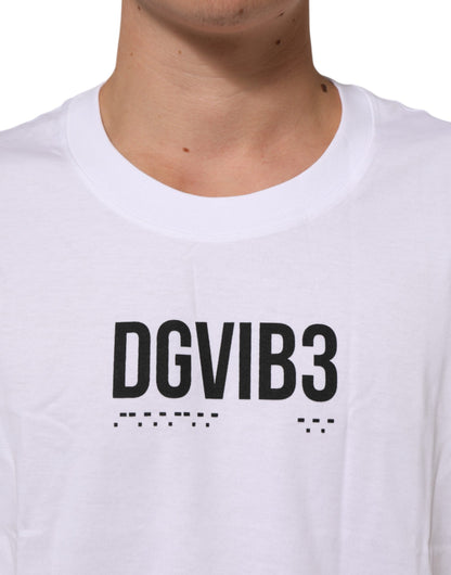 Camiseta sin mangas estampada de algodón blanco de Dolce & Gabbana