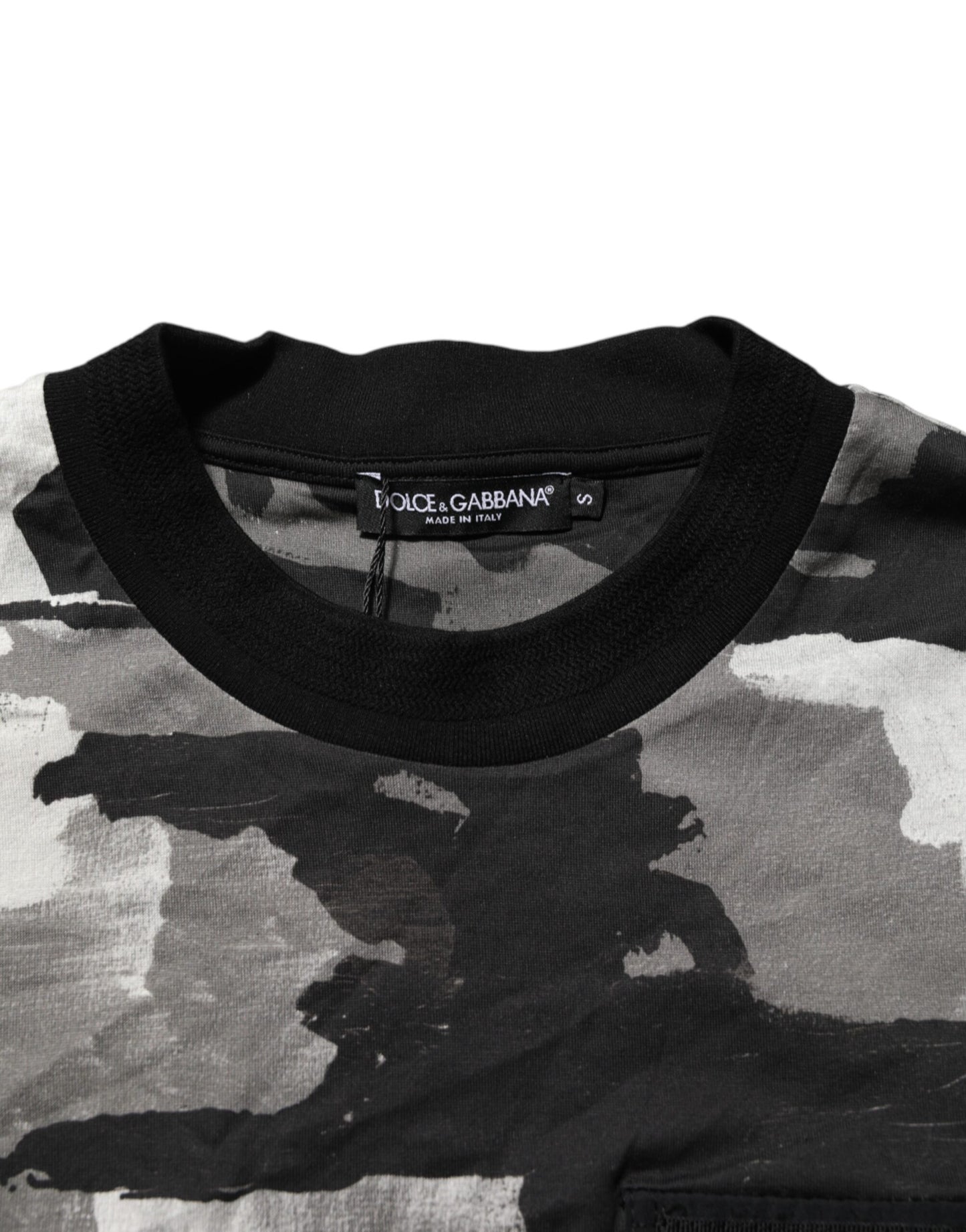 Dolce & Gabbana Camiseta de manga corta de camuflaje multicolor para hombre