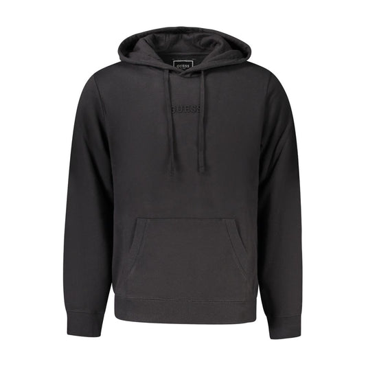 Sudadera con capucha Guess Jeans de algodón orgánico negra para hombre