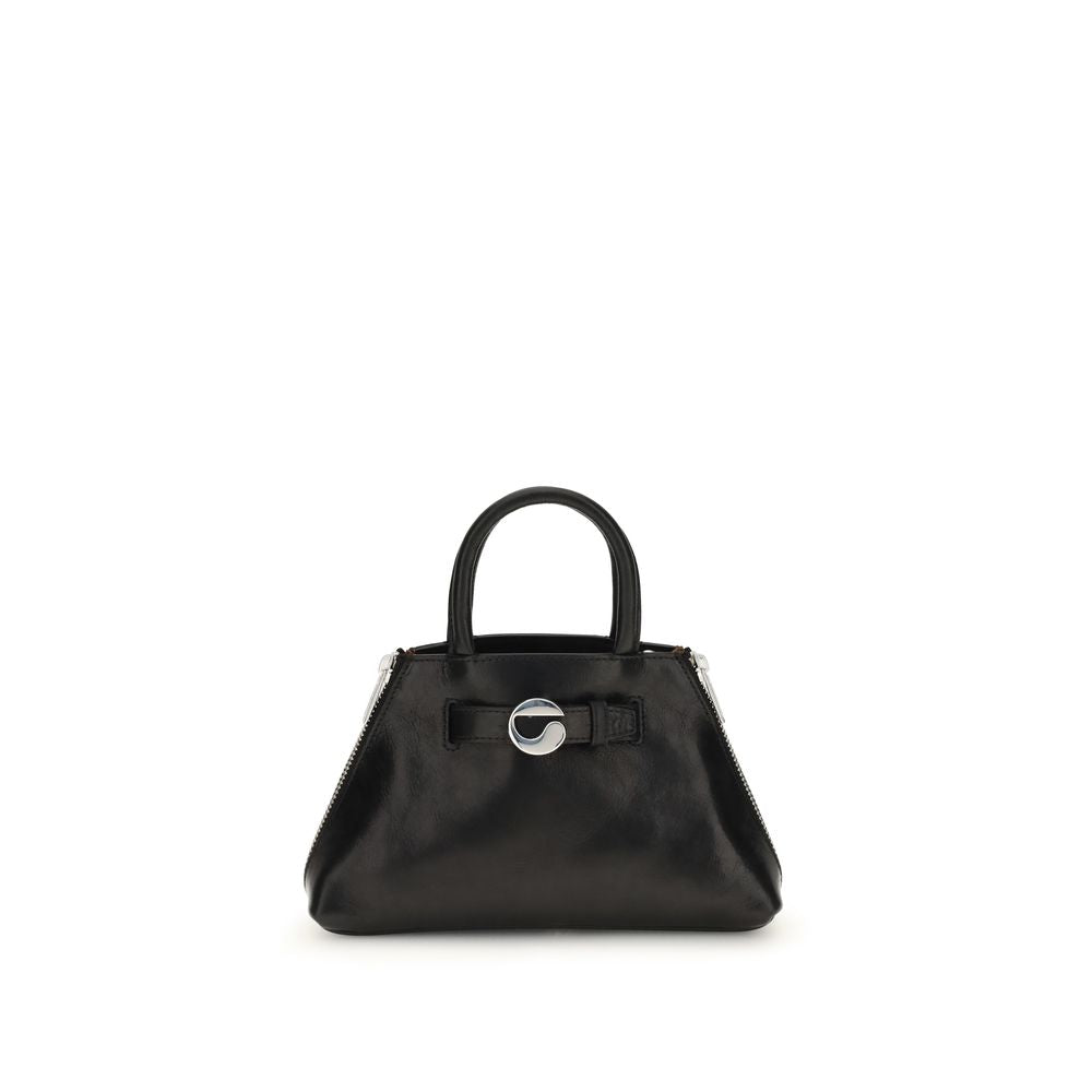 Bolso de hombro Coperni de piel de becerro negra Bos Taurus