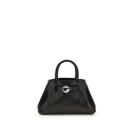 Bolso de hombro Coperni de piel de becerro negra Bos Taurus