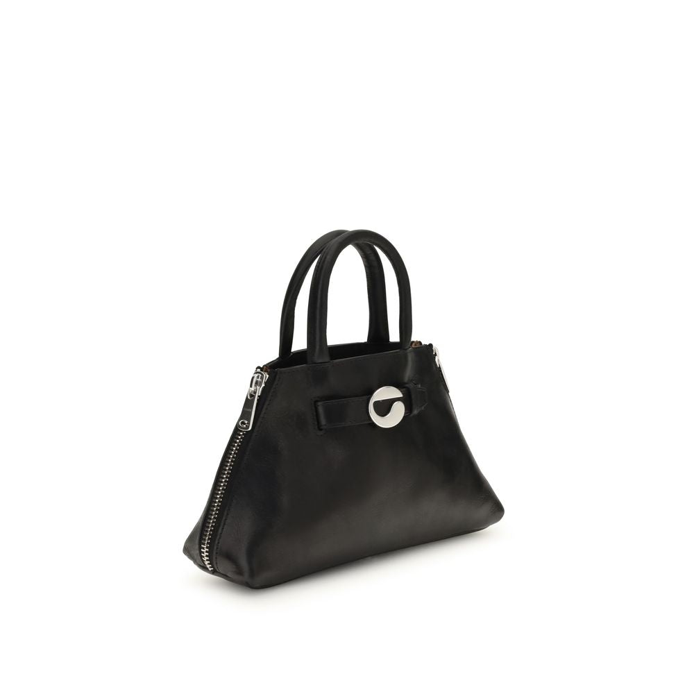 Bolso de hombro Coperni de piel de becerro negra Bos Taurus