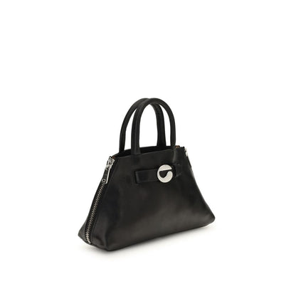 Bolso de hombro Coperni de piel de becerro negra Bos Taurus