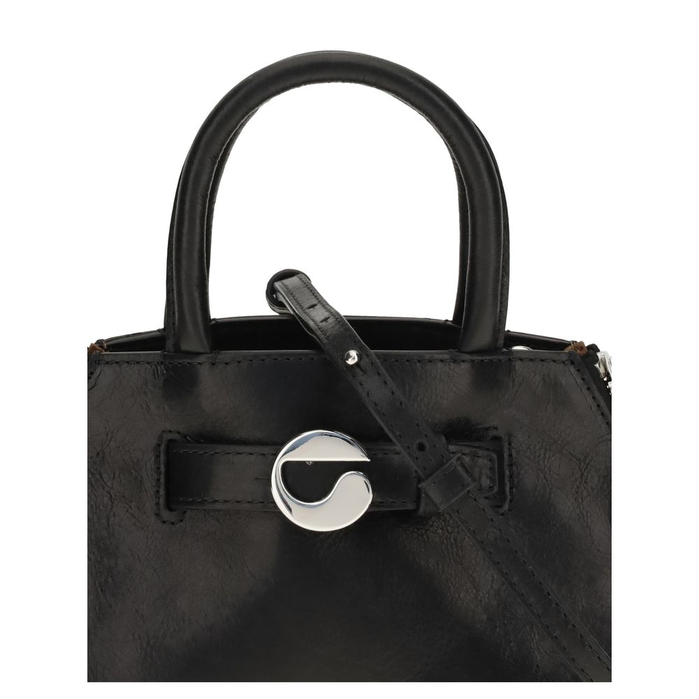 Bolso de hombro Coperni de piel de becerro negra Bos Taurus
