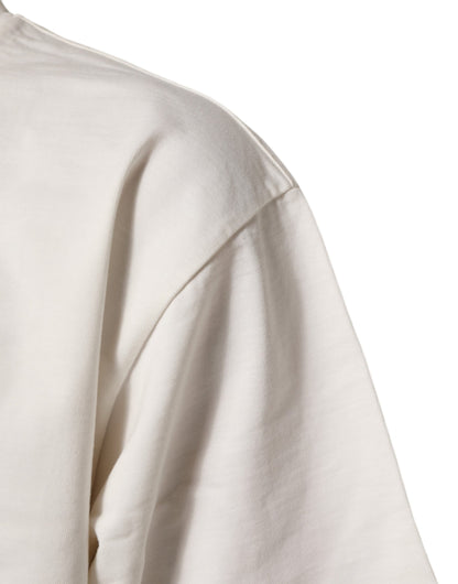 Camiseta Dolce & Gabbana blanca de algodón con cuello redondo y estampado del logo para hombre