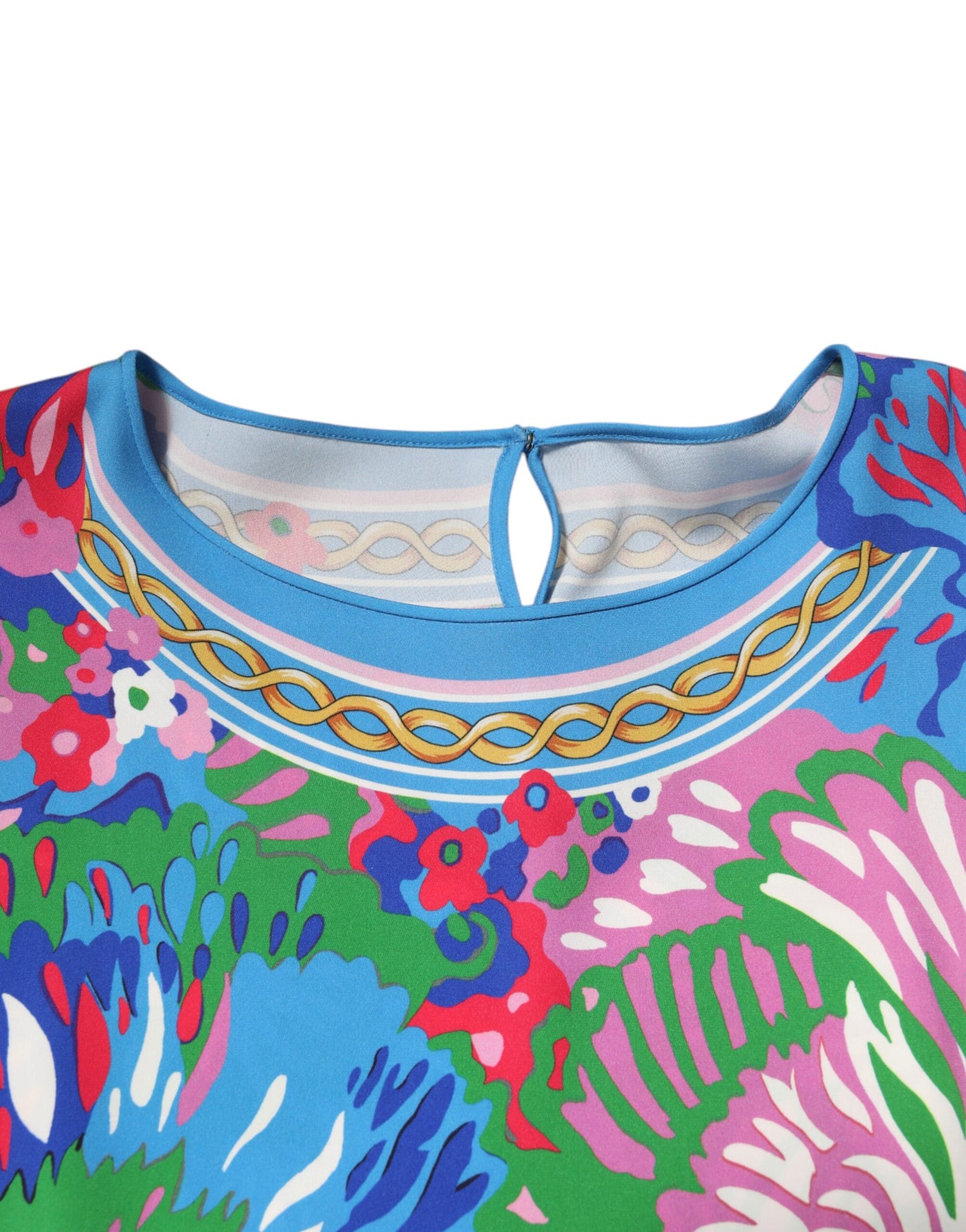 Top tipo blusa túnica de Dolce & Gabbana con estampado floral multicolor