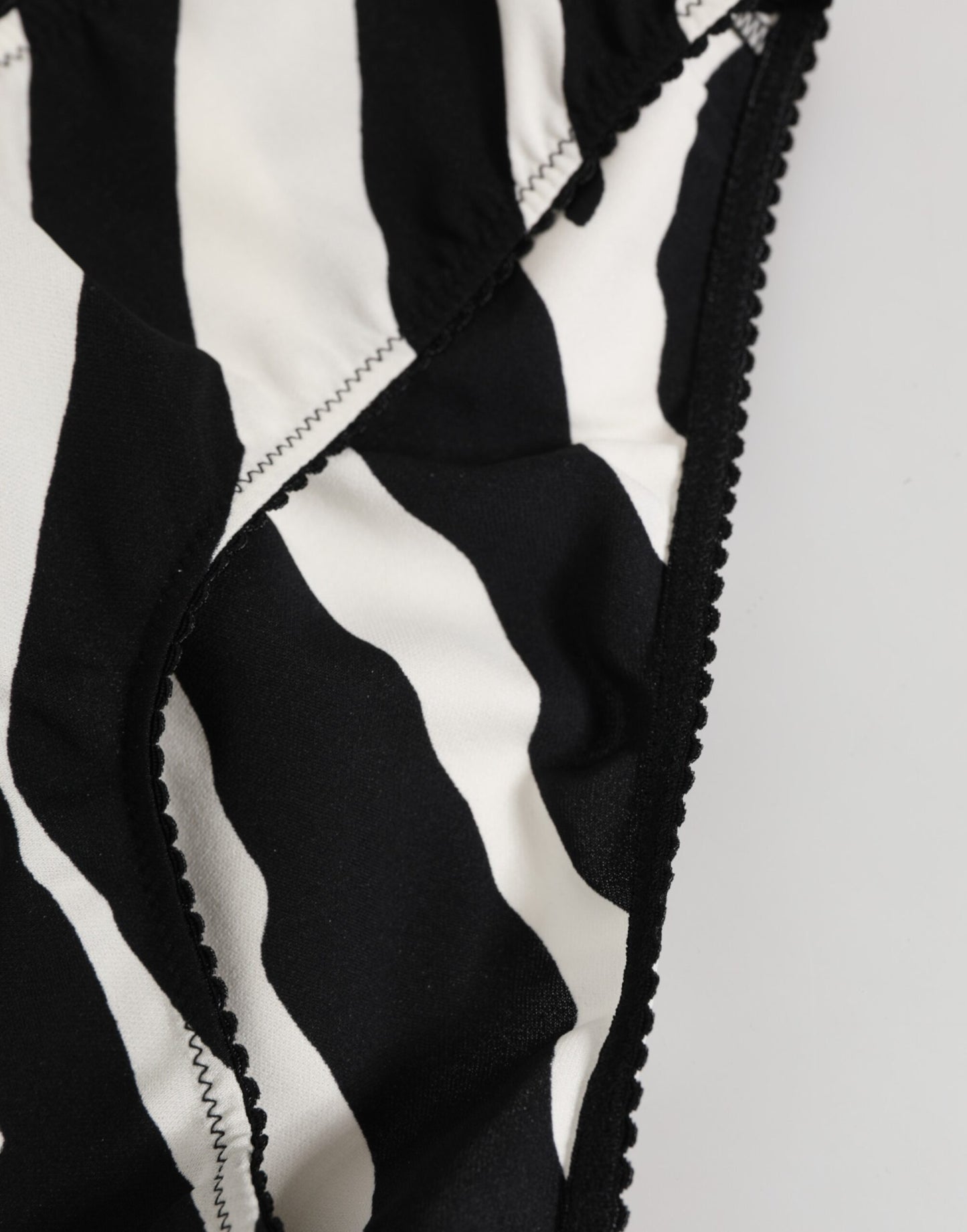 Ropa Interior Tipo Slip Estampado Cebra Blanco y Negro de Dolce & Gabbana