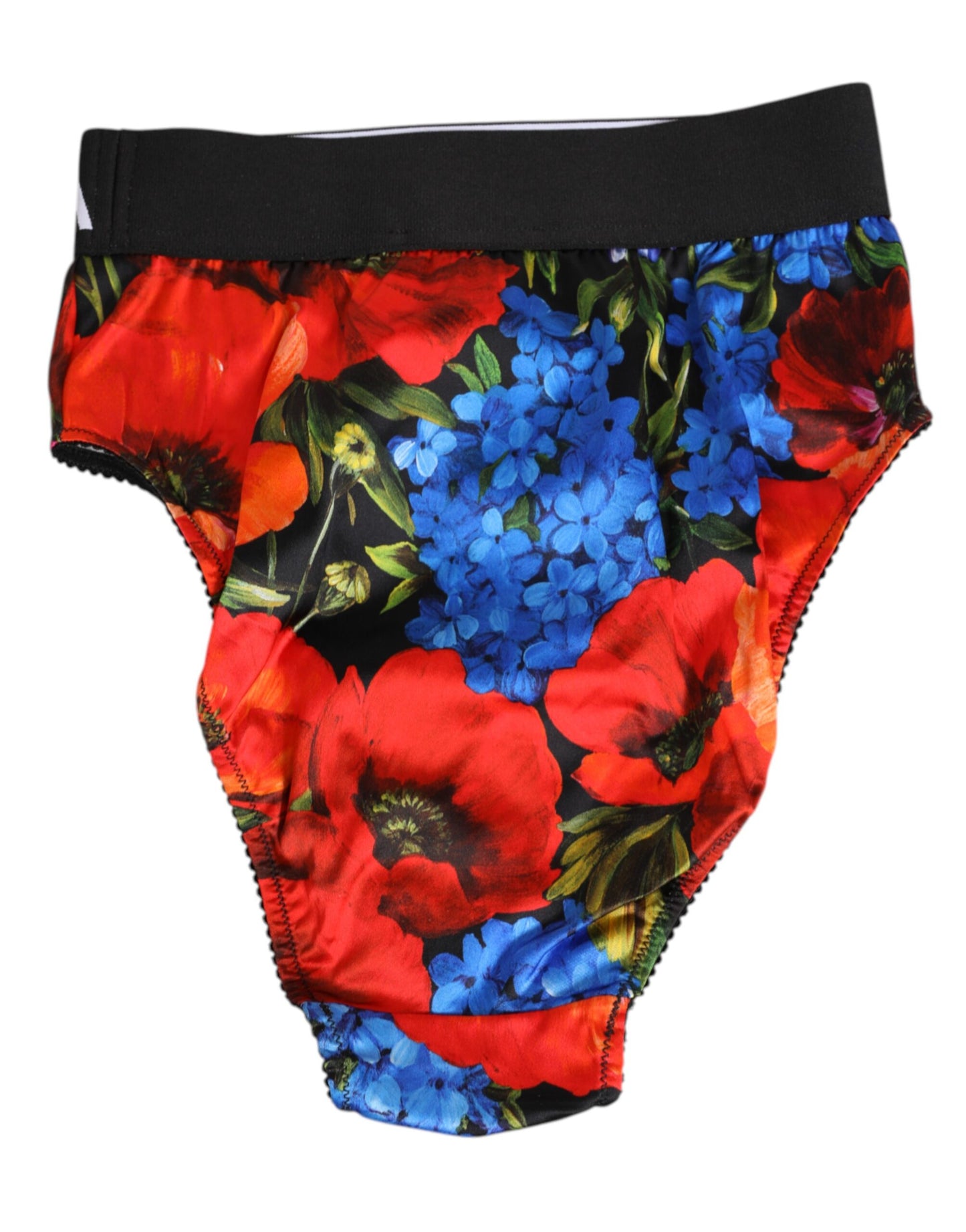 Ropa Interior Tipo Braguita de Cintura Alta con Estampado Floral Multicolor Dolce & Gabbana