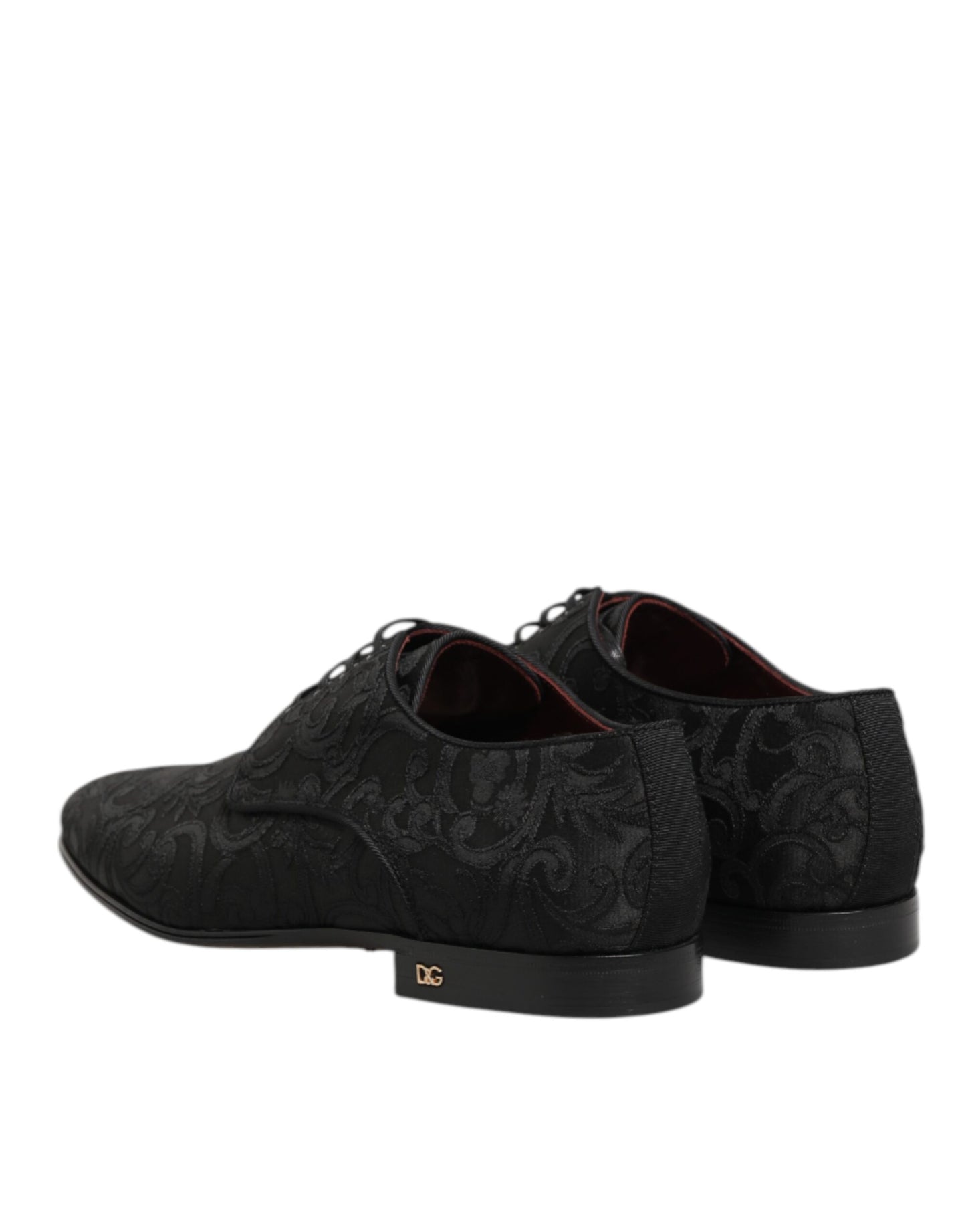 Zapatos de vestir Derby de cordones Dolce & Gabbana de brocado negro para hombre