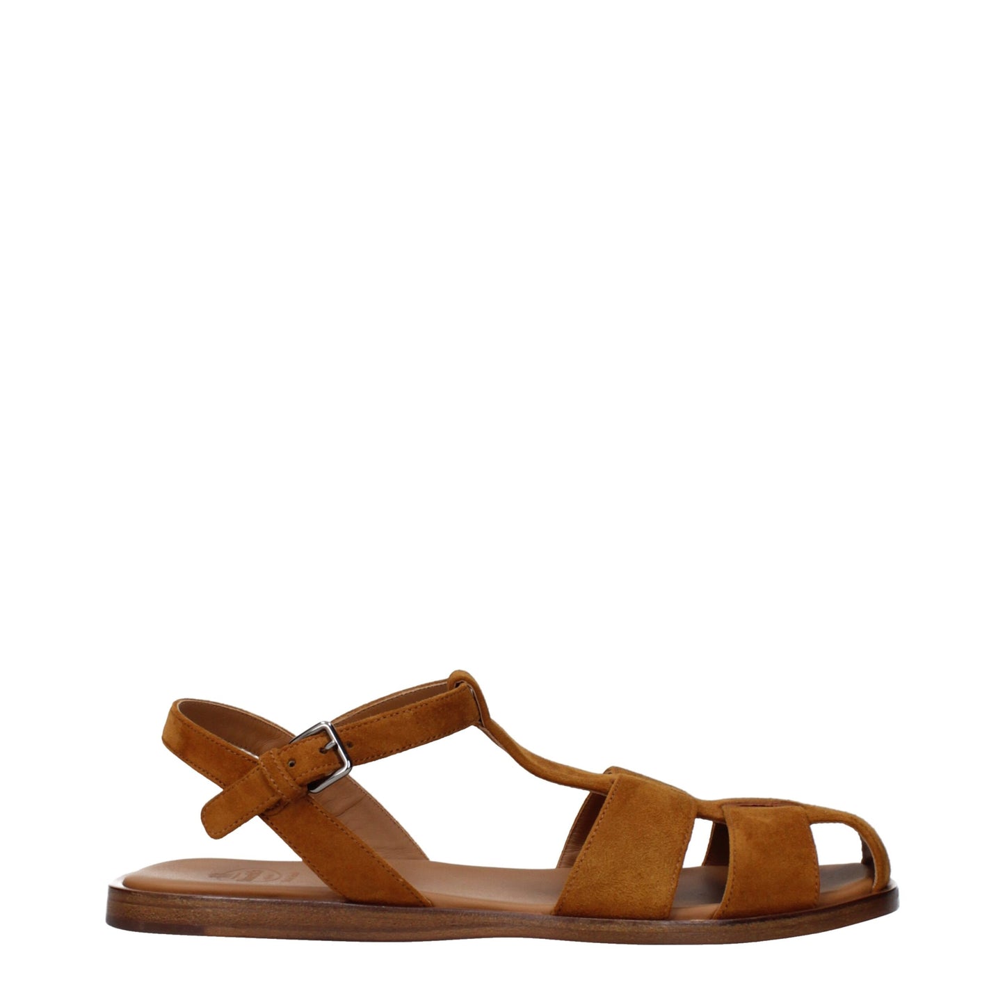 Sandalias planas de cuero marrón de Church's