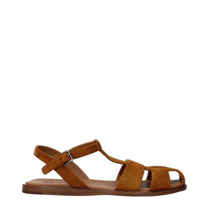 Sandalias planas de cuero marrón de Church's