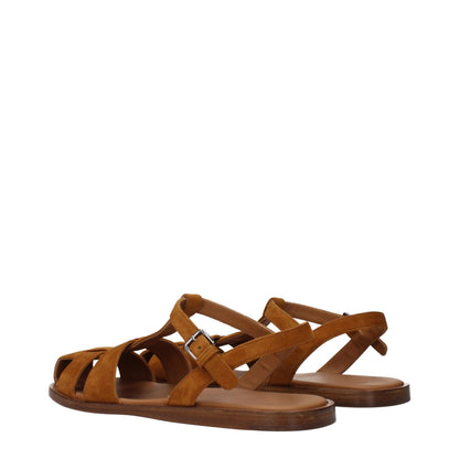 Sandalias planas de cuero marrón de Church's