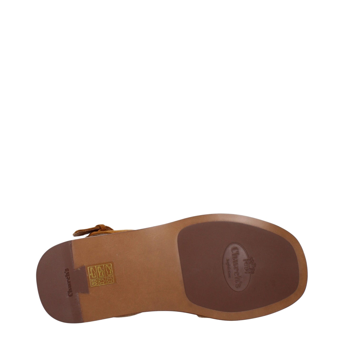 Sandalias planas de cuero marrón de Church's