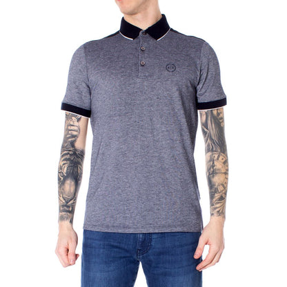 Polo de algodón azul Armani Exchange