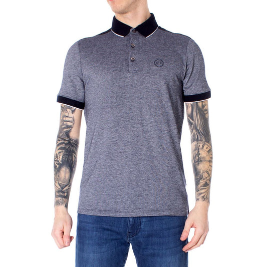Polo de algodón azul Armani Exchange