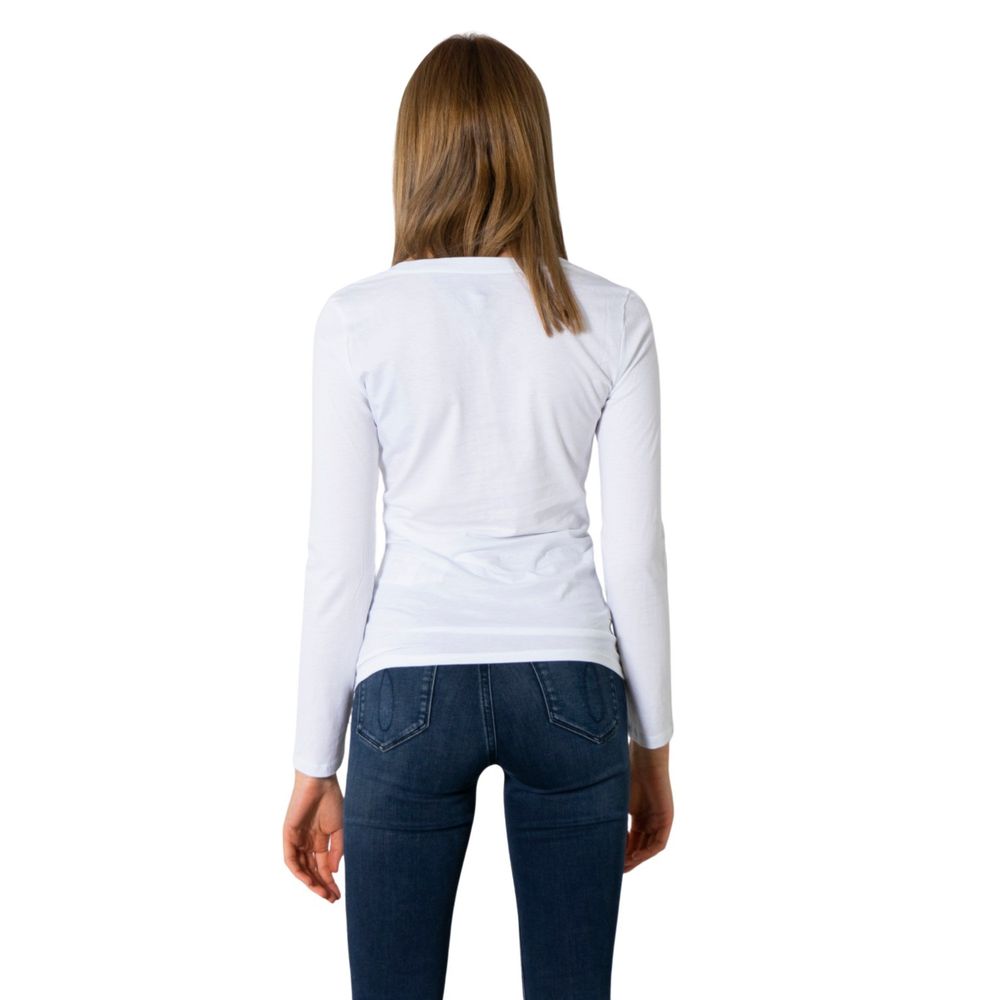 Camiseta de manga larga blanca de algodón Armani Exchange