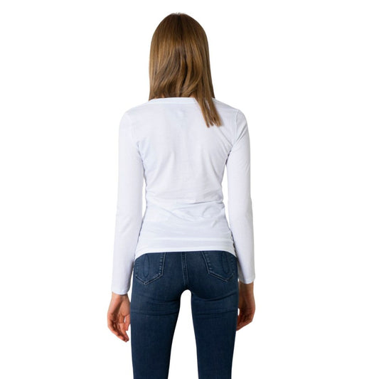 Camiseta de manga larga blanca de algodón Armani Exchange