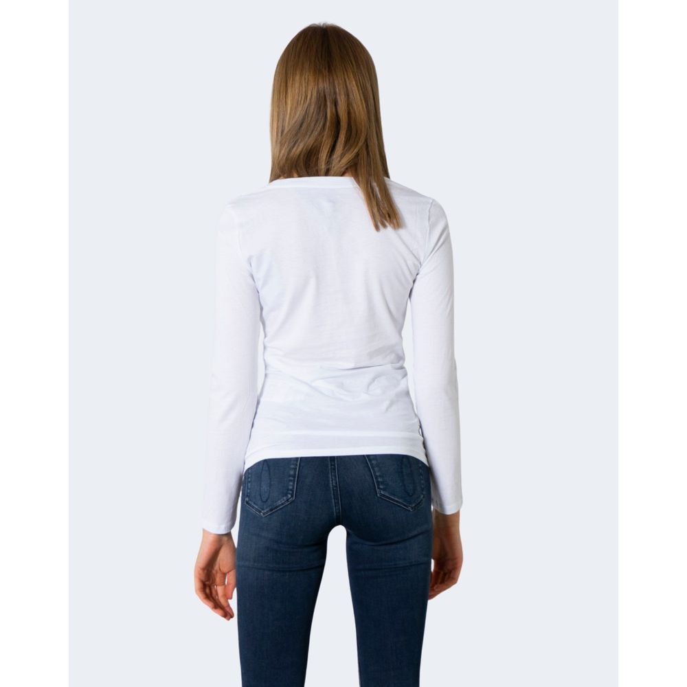 Camiseta de manga larga blanca de algodón Armani Exchange