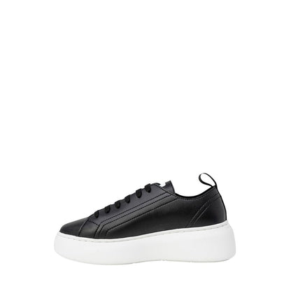 Zapatillas Bajas Armani Exchange Negras de Piel Sintética