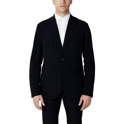 Blazer bleu en coton Armani Exchange