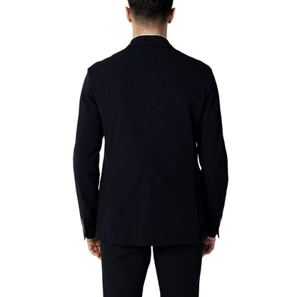 Blazer bleu en coton Armani Exchange