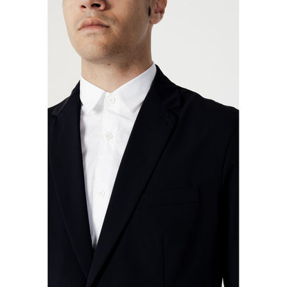 Blazer bleu en coton Armani Exchange