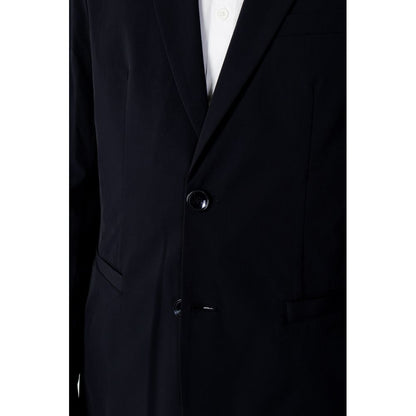 Blazer bleu en coton Armani Exchange