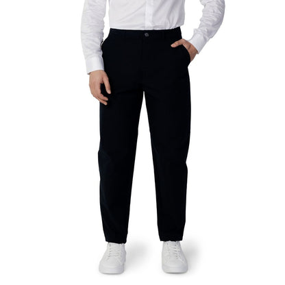 Pantalones informales de algodón azules Armani Exchange