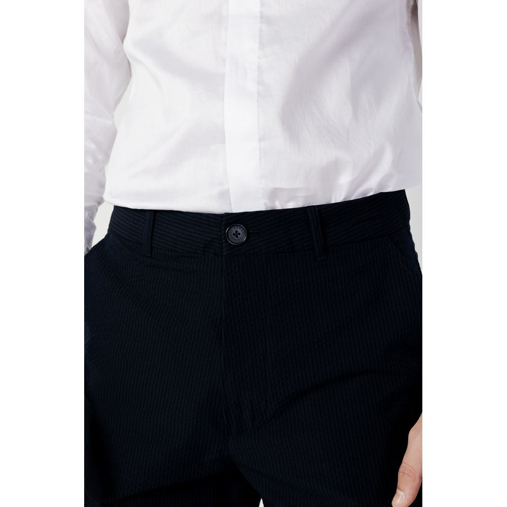 Pantalones informales de algodón azules Armani Exchange