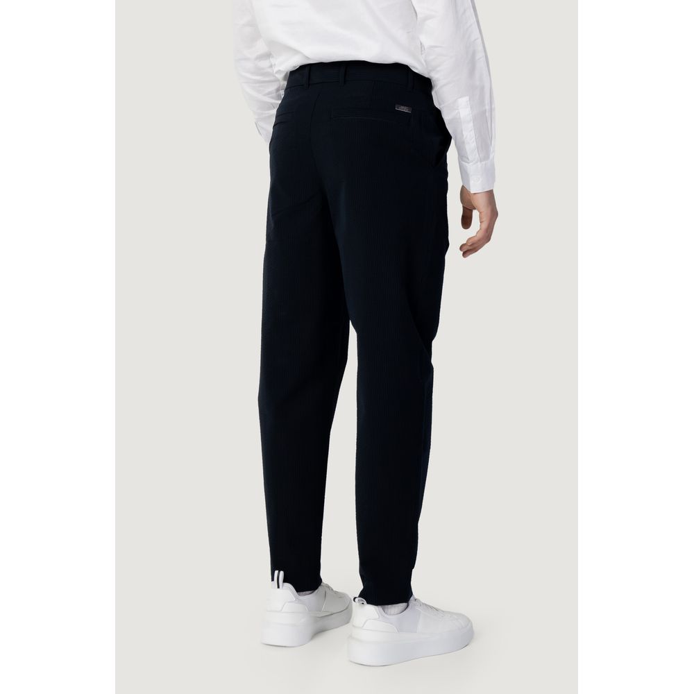 Pantalones informales de algodón azules Armani Exchange