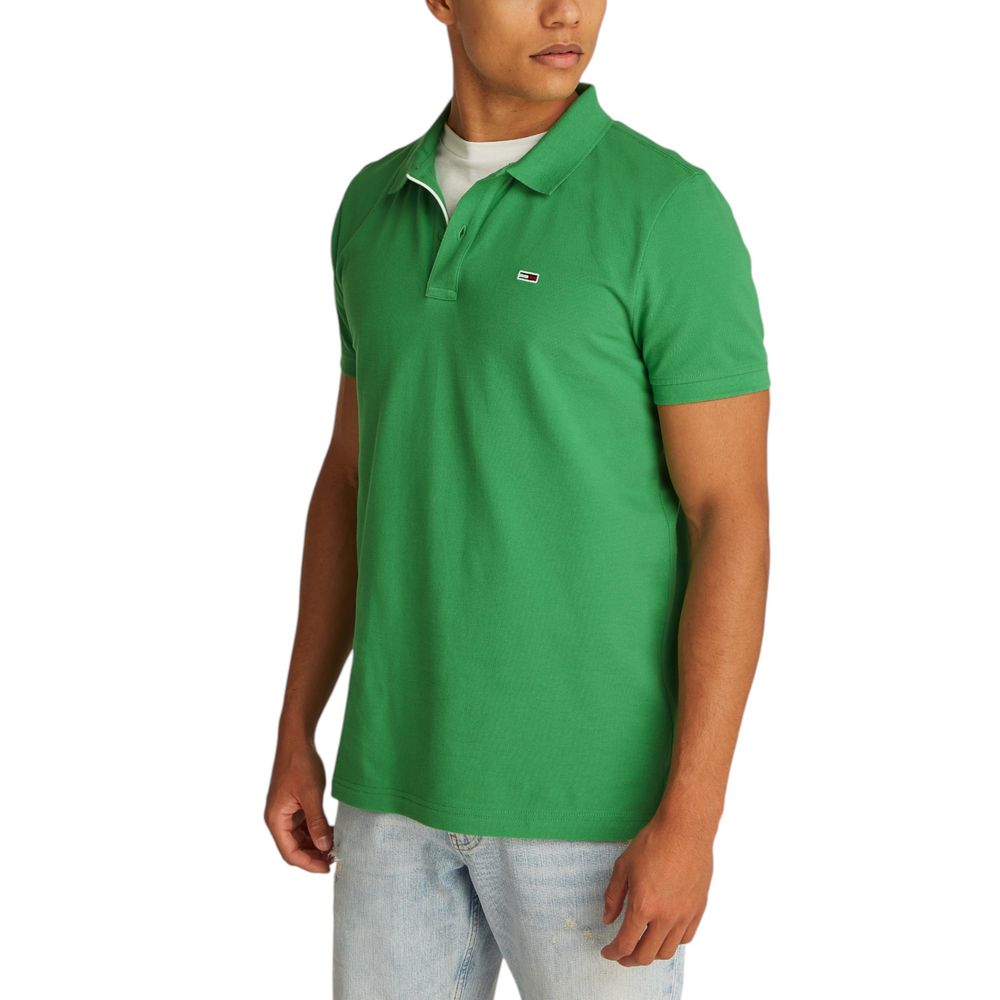 Polo de algodón bicolor Tommy Hilfiger Jeans