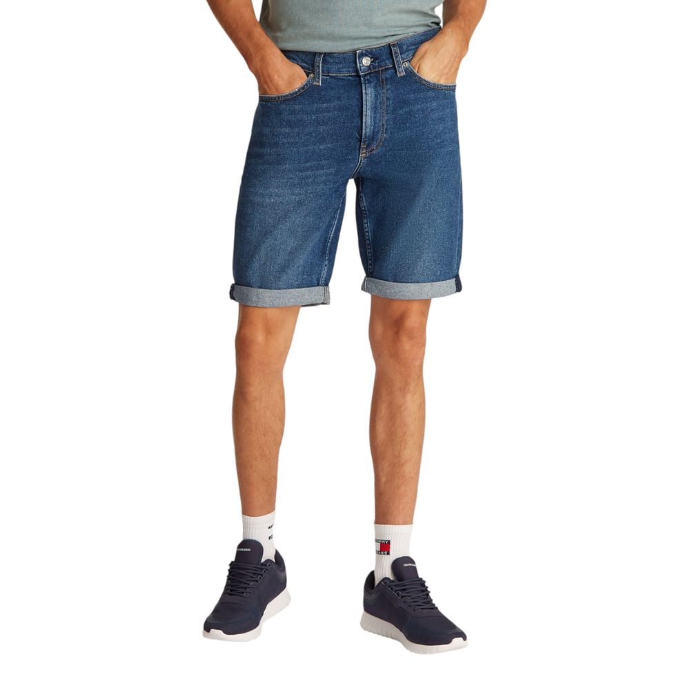 Calvin Klein Jeans Bermuda de algodón azul