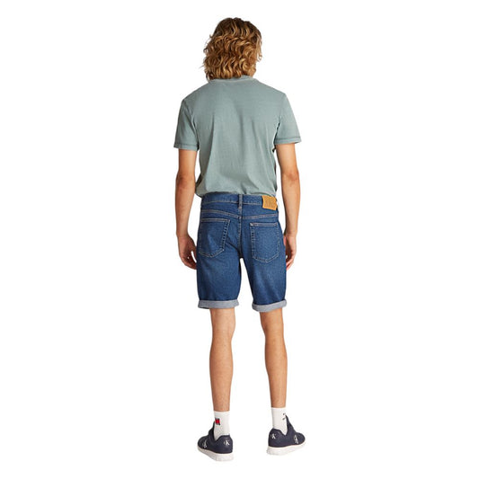 Calvin Klein Jeans Bermuda de algodón azul