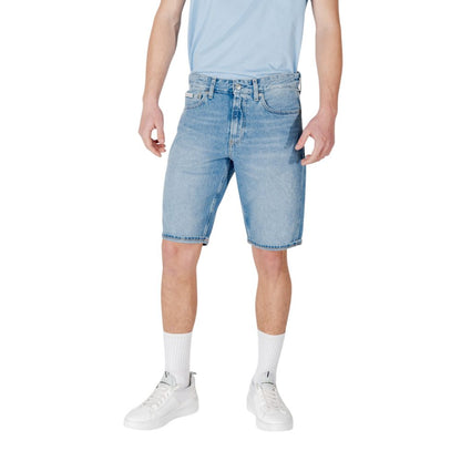 Calvin Klein Jeans Bermuda de algodón azul