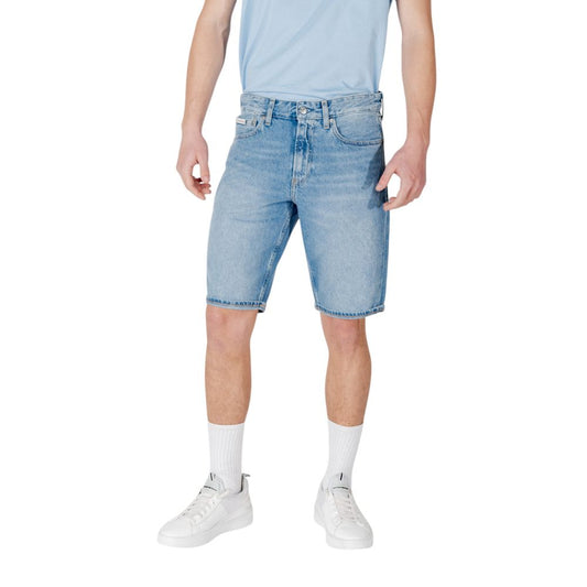 Calvin Klein Jeans Bermuda de algodón azul