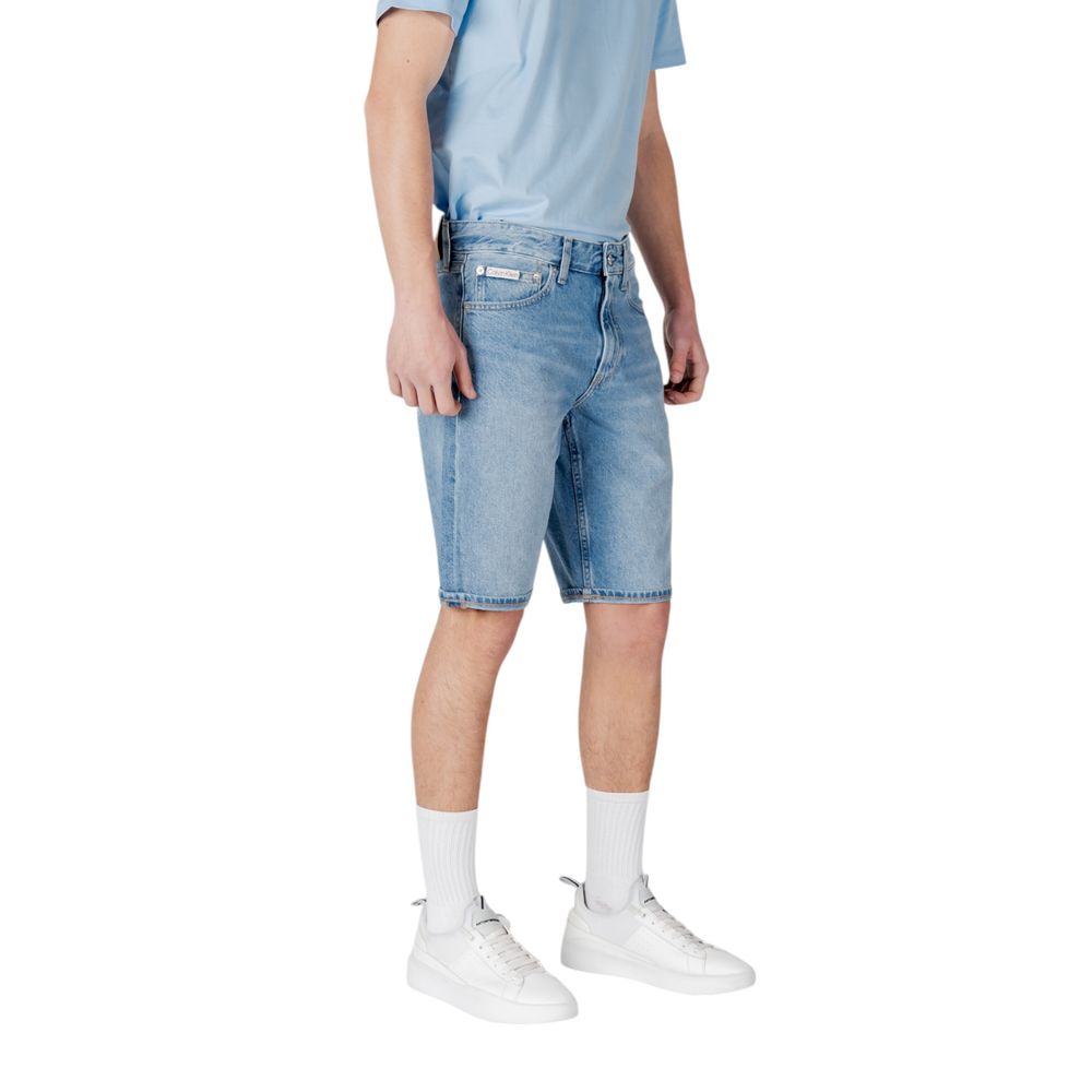 Calvin Klein Jeans Bermuda de algodón azul