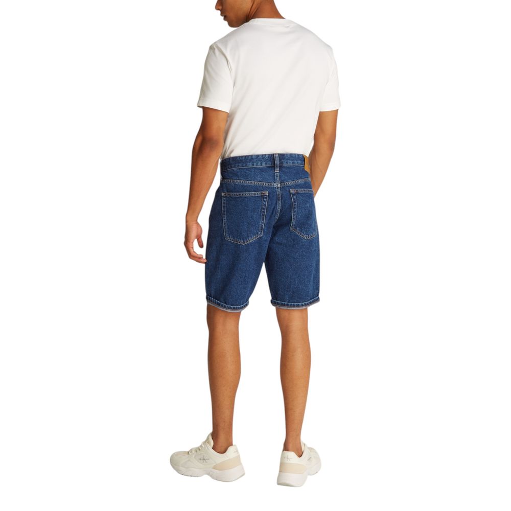 Calvin Klein Jeans Bermuda de algodón azul