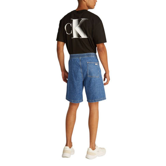 Calvin Klein Jeans Bermuda de algodón azul