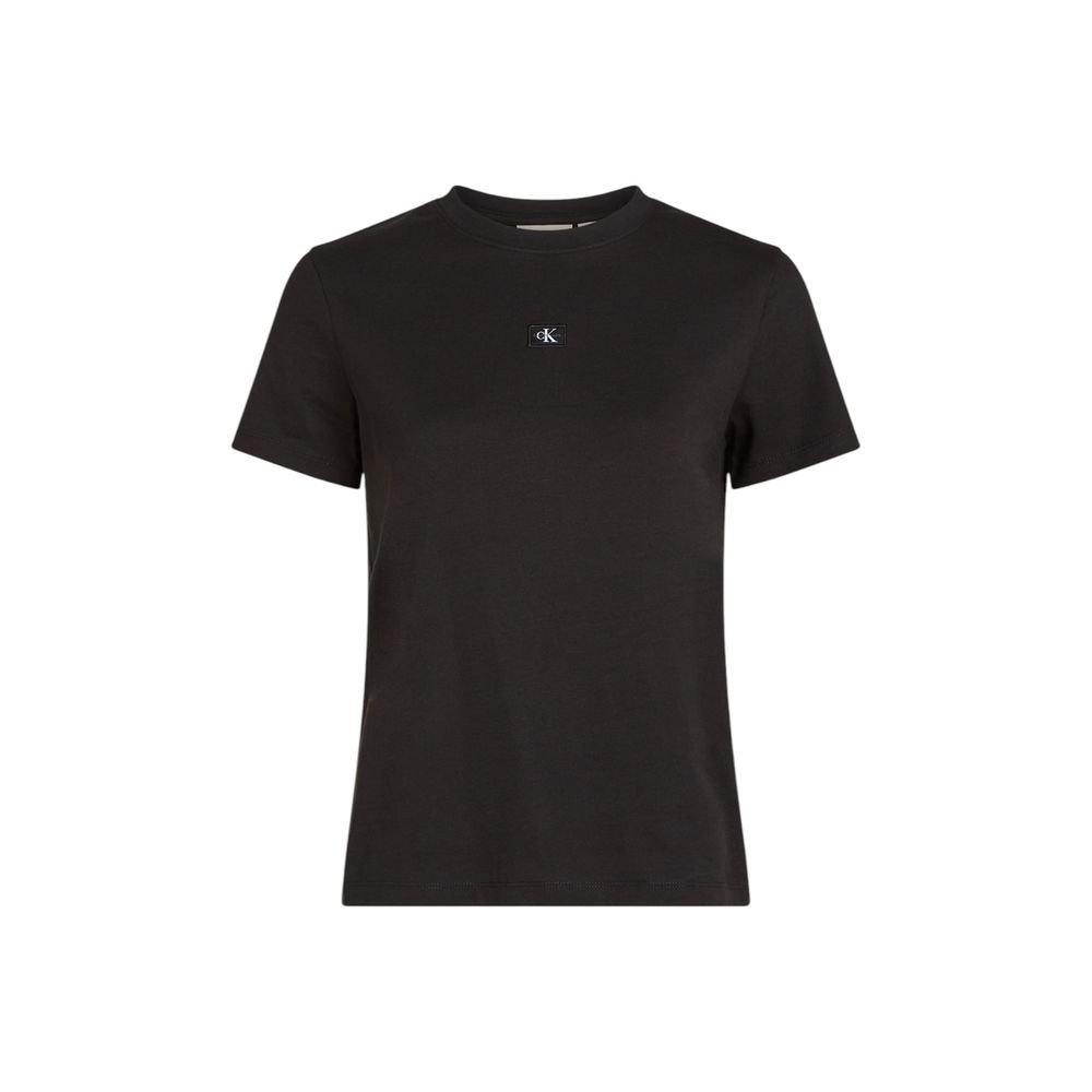 Camiseta de algodón reciclado negra Calvin Klein Jeans
